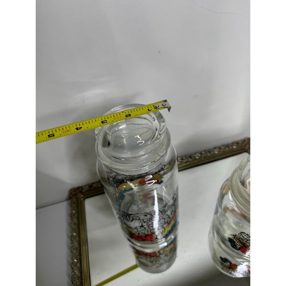 Set of Two Rare Vintage Anchor Hocking Glass Jars with Fruit Motif - Picture 10 of 10